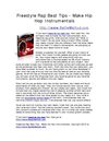 Freestyle Rap Beat Tips - Make Hip Hop Instrumentals