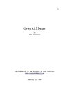 Overkillers - a comedy screenplay by Adam Niezgoda