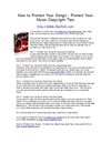 How to Protect Your Songs - Protect Your Music Copyright Tips