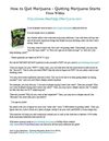 How to Quit Marijuana - Quitting Marijuana Starts From Within