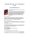 Copyright Rap Tips - How to Copyright a Song