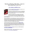 Secrets to Writing a Rap Song - Learn to Write Rap Music Like a Pro