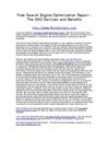 Free Search Engine Optimization Report - The SEO Services and Benefits