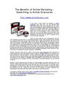 The Benefits of Article Marketing 