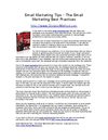 Email Marketing Tips - The Email Marketing Best Practices