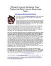 Different Internet Marketing Tools - Finding the Right Internet Advertising Tools