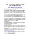 Video Marketing For Newbies - 5-Step Video Marketing Strategy