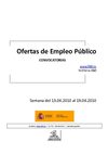 Oferta Empleo Público Semana 13.04.2010 al 19.04.2010