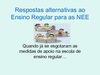 "Respostas Alternativas ao Ensino Regular para as Necessidades Educativas Especiais"