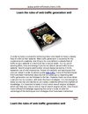 Learn the rules of web traffic generation well