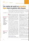 Cadre de santé en première ligne dans gestion des risques