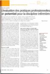 L'évaluation des pratiques prof un potentiel pour la discipline infirmimère