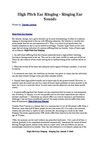 High Pitch Ear Ringing - Ringing Ear Sounds