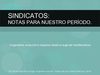 Notas: Situacion Sindical Argentina (pre y post`90s)