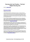 Hearing Aids And Tinnitus - The Best Digital Hearing Aids