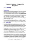 Tinnitus Frequency - Ringing Ear Symptoms