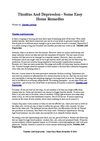 Tinnitus And Depression - Some Easy Home Remedies