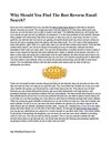 Why Should You Find The Best Reverse Email Search?