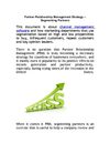 Partner Relationship Management Strategy – Segmenting Partners 
