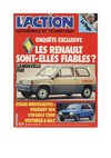 Action automobile fiabilité R 18 1980