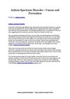 Autism Spectrum Disorder - Causes and Prevention