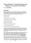 Forms Of Autism - 9 Autism Symptoms and Behaviors to Look For in Your Infant