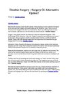 Tinnitus Surgery - Surgery Or Alternative Option