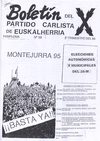 MONTEJURRA Nº50- Boletin informativo del Partido carlista de Euskal Herria-EKA