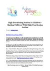 High Functioning Autism In Children - Raising Children With High Functioning Autism