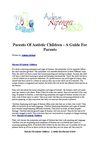 Parents Of Autistic Children - A Guide For Parents