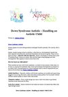 Down Syndrome Autistic - Handling an Autistic Child