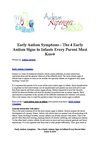 Early Autism Symptoms - The 4 Early Autism Signs in Infants Every Parent Must Know