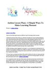 Autism Lesson Plans - 6 Simple Ways To Make Learning Pleasant