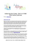 Autism Services Center - How Is A Child With Autism Syndrome