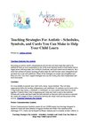Teaching Strategies For Autistic - Schedules, Symbols, and Cards You Can Make to Help Your Child Learn