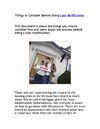 Things to consider before doing loan modification