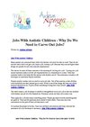 Jobs With Autistic Children - Why Do We Need to Carve Out Jobs