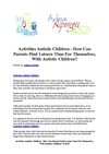 Activities Autistic Children - How Can Parents Find Leisure Time For Themselves, With Autistic Children