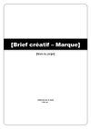 Brief créatif : modèle word