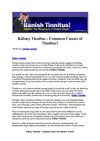Kidney Tinnitus - Common Causes of Tinnitus