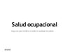 Salud ocupacional