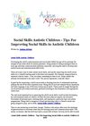 Social Skills Autistic Children - Tips For Improving Social Skills in Autistic Children