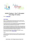 Autistic Tendency - How To Recognize Early Signs Of Autism