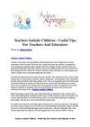 Teachers Autistic Children - Useful Tips For Teachers And Educators