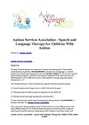 Autism Services Association - Speech and Language Therapy for Children With Autism