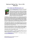 Blackjack Betting Tips - How to Win Blackjack