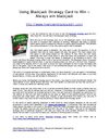 Using Blackjack Strategy Card to Win – Always win blackjack