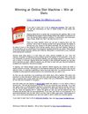 Winning at Online Slot Machine – Win at Slots