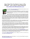 Basic Rules That You Need to Learn to Play Blackjack - How to Win at Casino Blackjack
