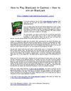How to Play Blackjack in Casinos – How to win on Blackjack
